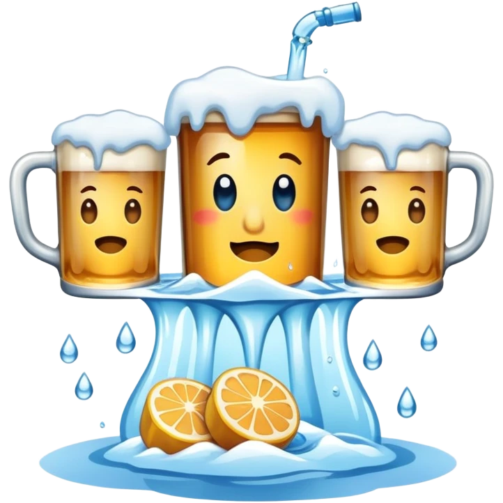 Congélateur avec bières  emoji