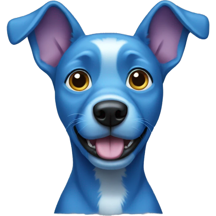 Blue dog emoji