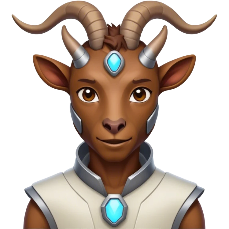 Futuristic Goat(Ram) man 2/3 veiw emoji