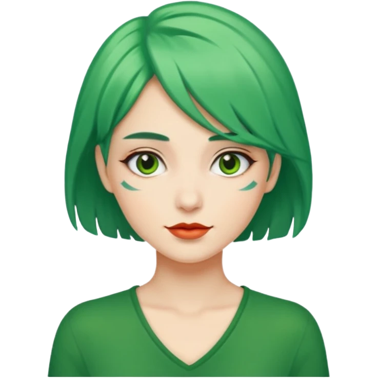 green haired fantastic woman emoji