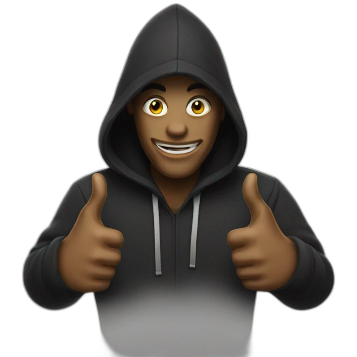 sinister hood thumbs up emoji