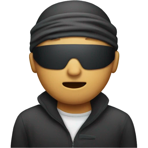 Blind folded man emoji