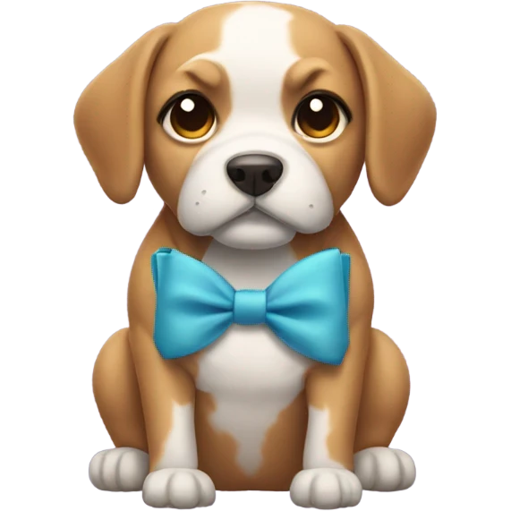 dog with a bow emoji