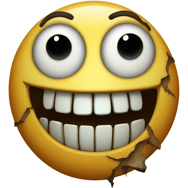 Zombie smiley face emoji