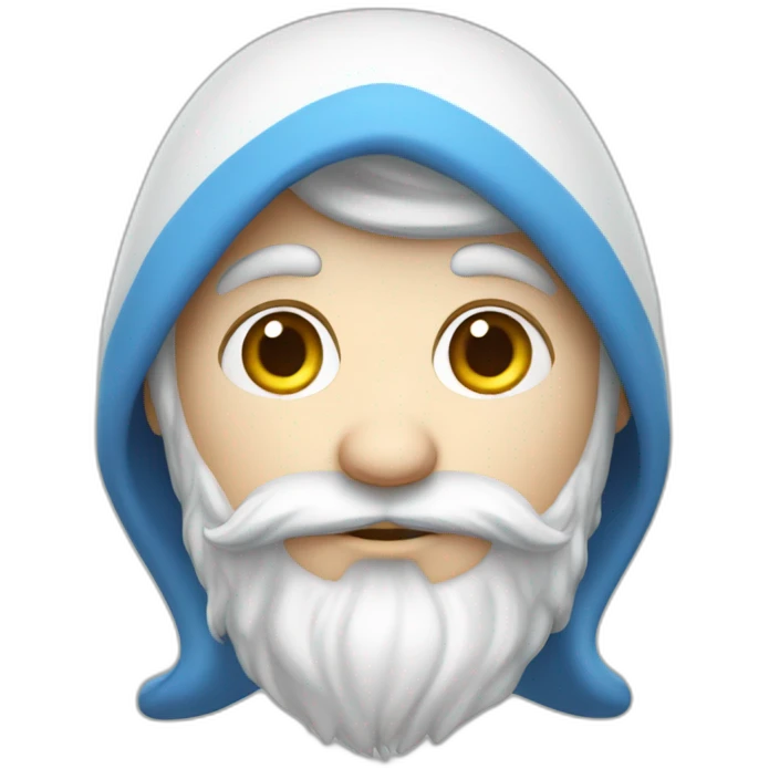 Cute smurf Ukrainian white male emoji