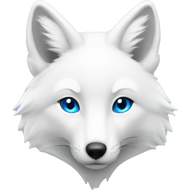 White fox with blue eyes  emoji