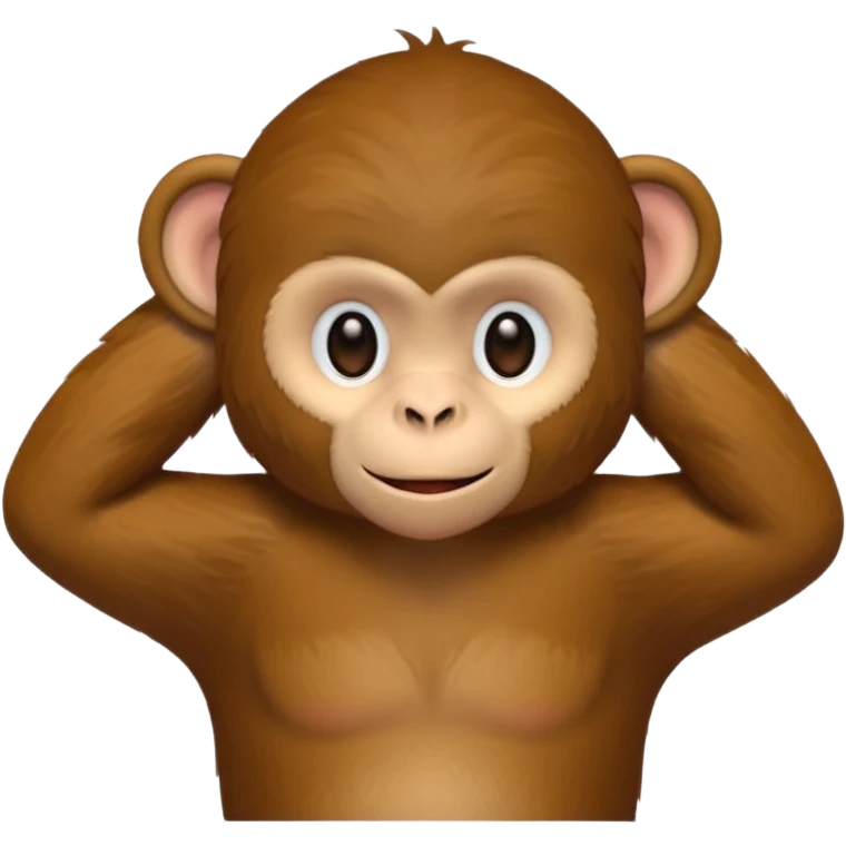 A monkey with hands around his neck  emoji