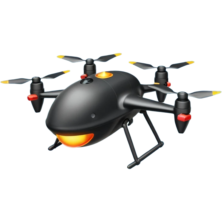 Drone kamikaze avec une bombe emoji