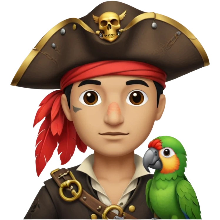 pirate and parrot emoji
