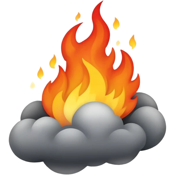 Grey Fire  emoji