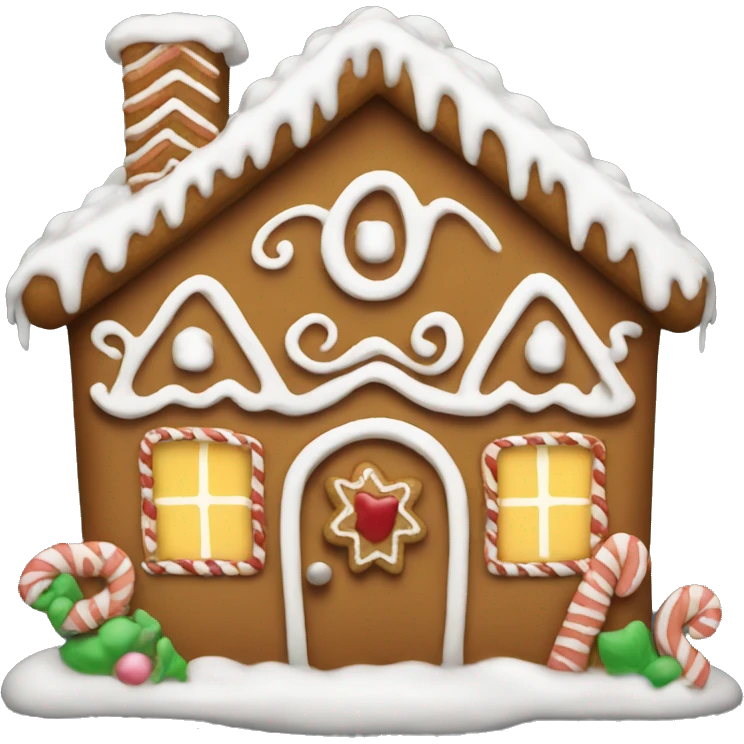 cute gingerbread house emoji