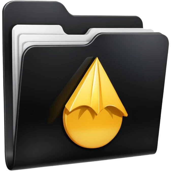 black folder flash file emoji