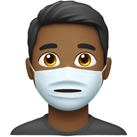 guy with face mask emoji
