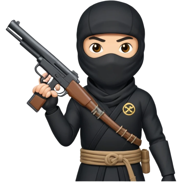 ninja holding a gun emoji