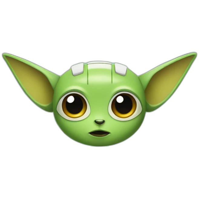 cute robot with yoda ears emoji