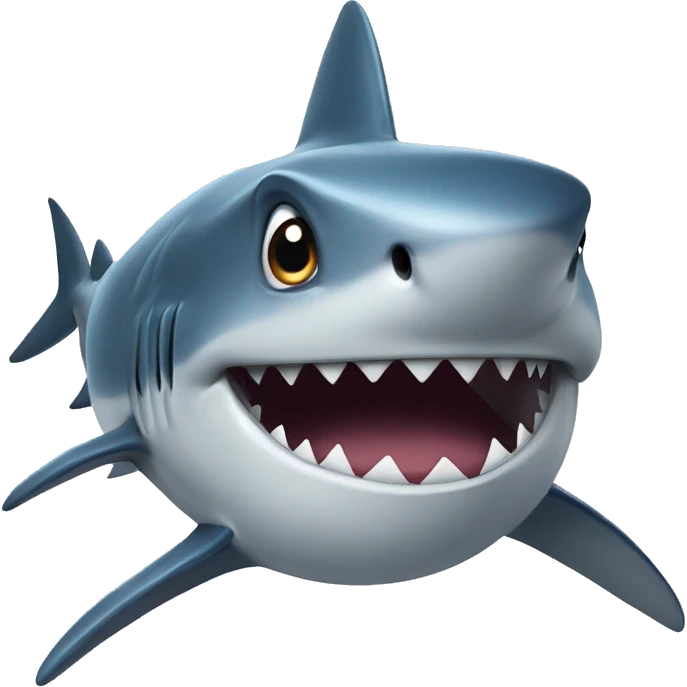 Shark raising eye brow emoji