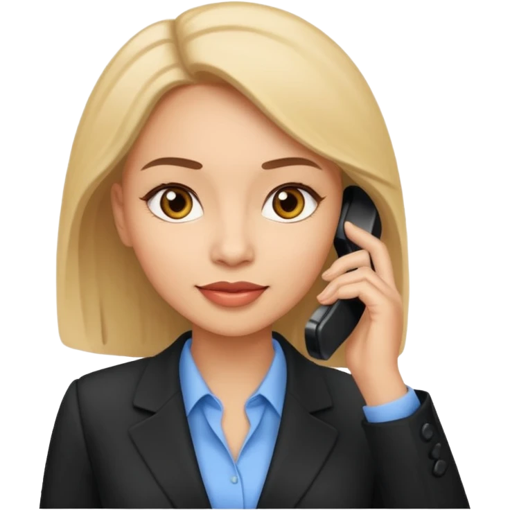 business woman talking on the mobile phone emoji