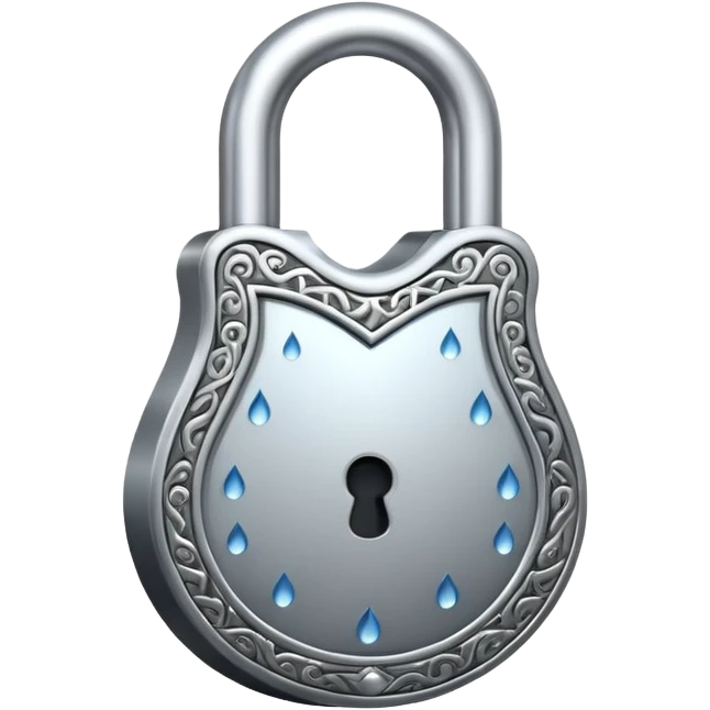 LOCK(WATERDROP SHAPED ）
 emoji