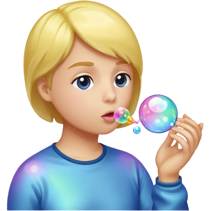 Blowing a bubble emoji