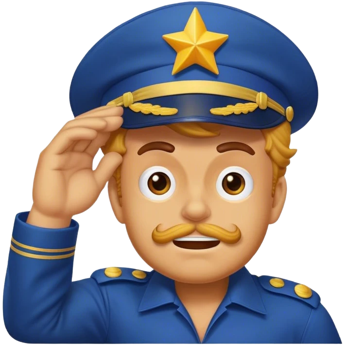 Captain crunch taking off hat  emoji