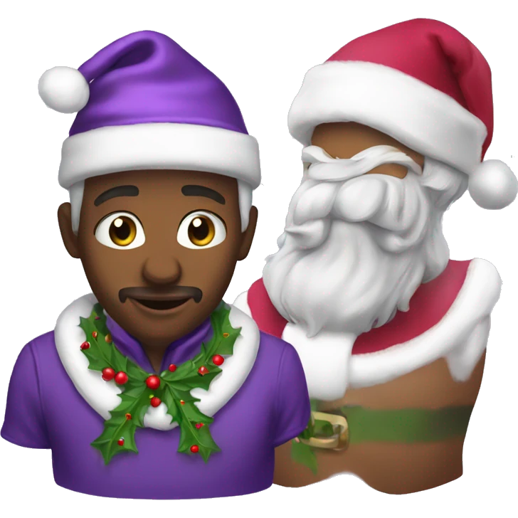 Purpel christmas emoji