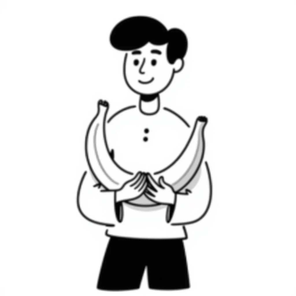 guy holding a banana emoji