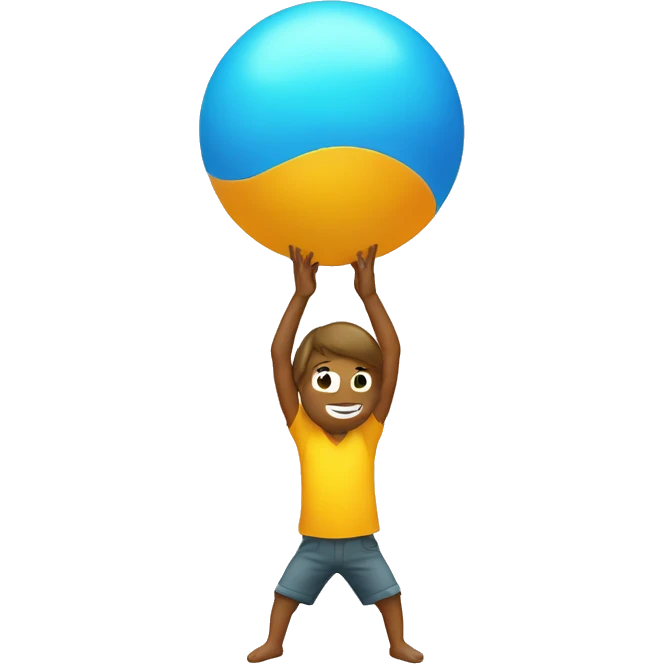 balancing a ball on the head emoji