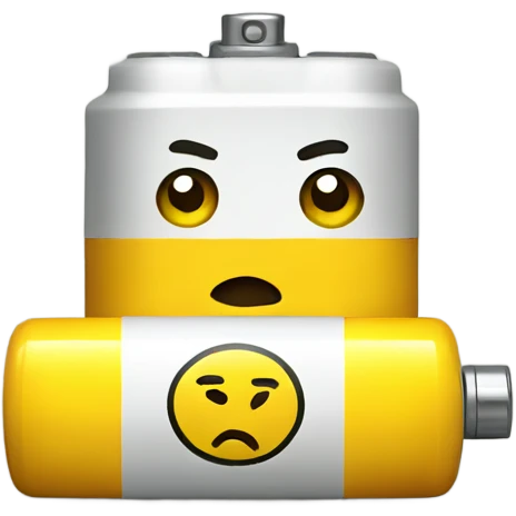 Worry yellow battery emoji