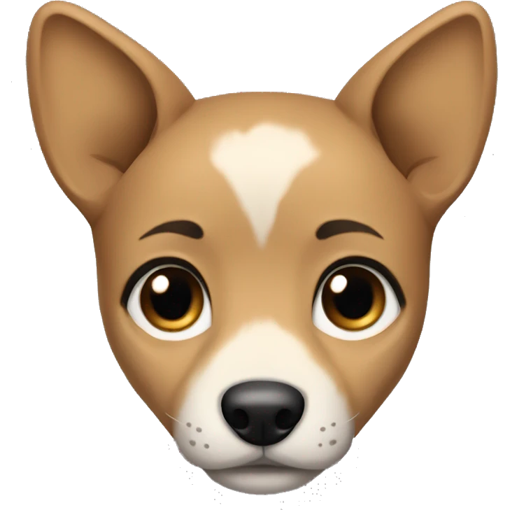 4 short legs a light brown puppy-like wolf with black ears emoji
