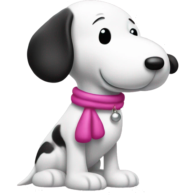 christmas pink snoopy emoji