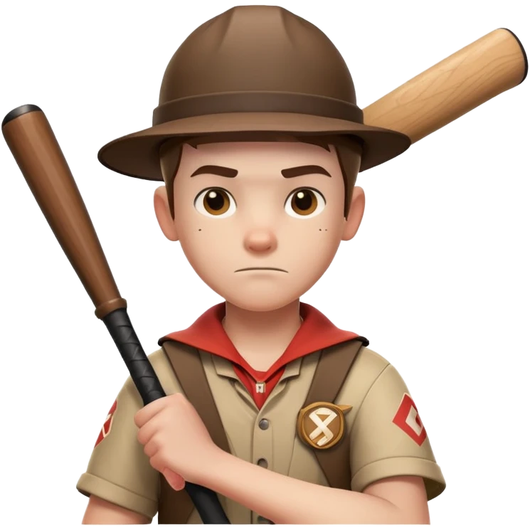 Scout character from Team Fortress 2 with baseball bat emoji