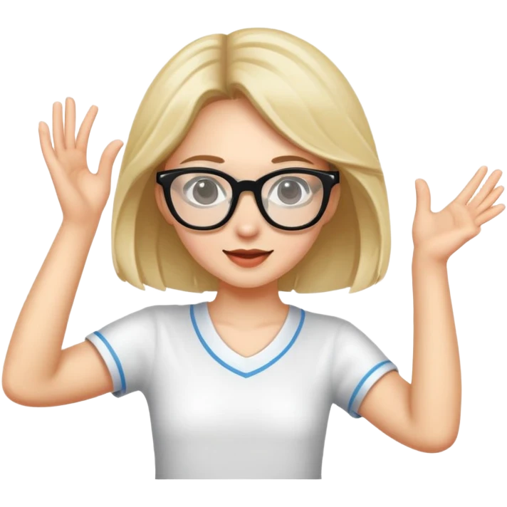 Sweet melody with a girl dancing wearing glasses  emoji