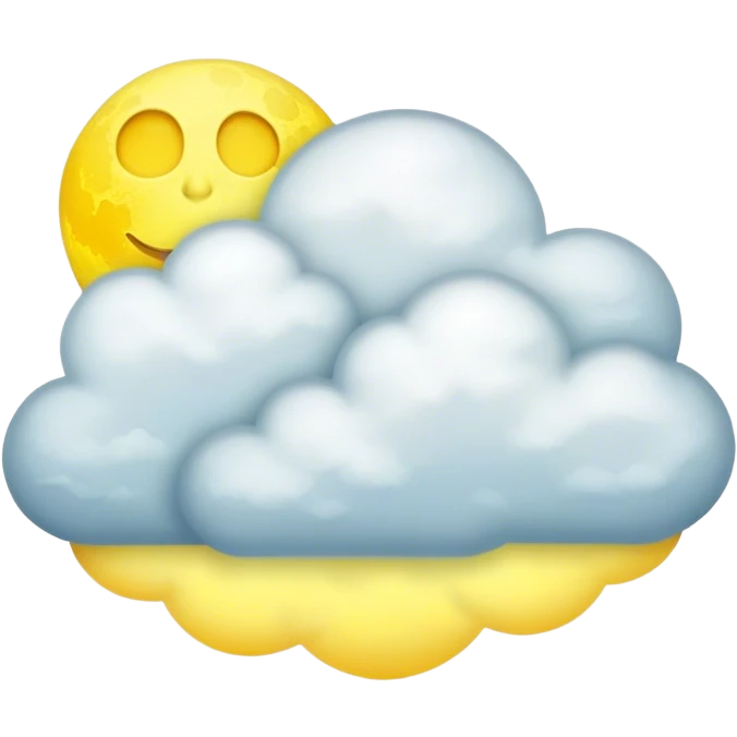 Yellow Moonlight and cloud with beautiful finish  emoji