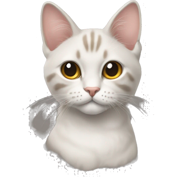 Рыжий кот на руках у девушки с каре коричневого цвета emoji