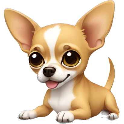 Chihuahua with laptop emoji