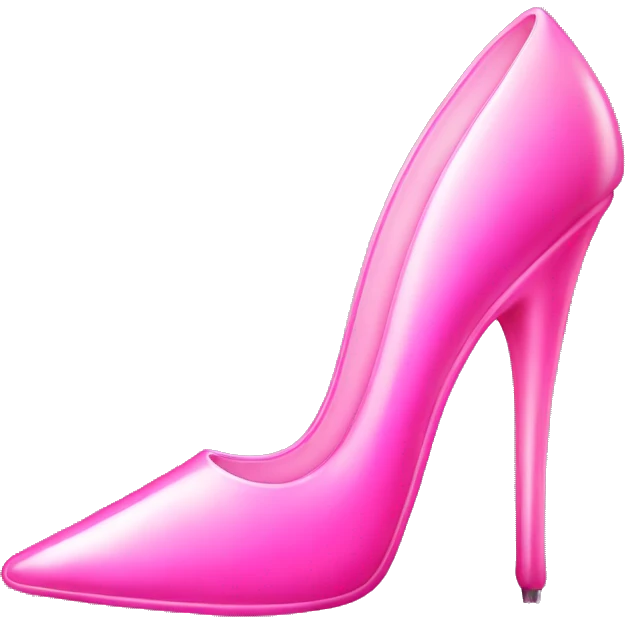 Pink glass stiletto  emoji