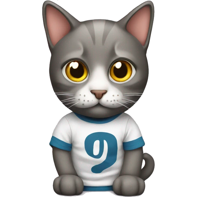 Cat in Spanish tema t shirt  emoji