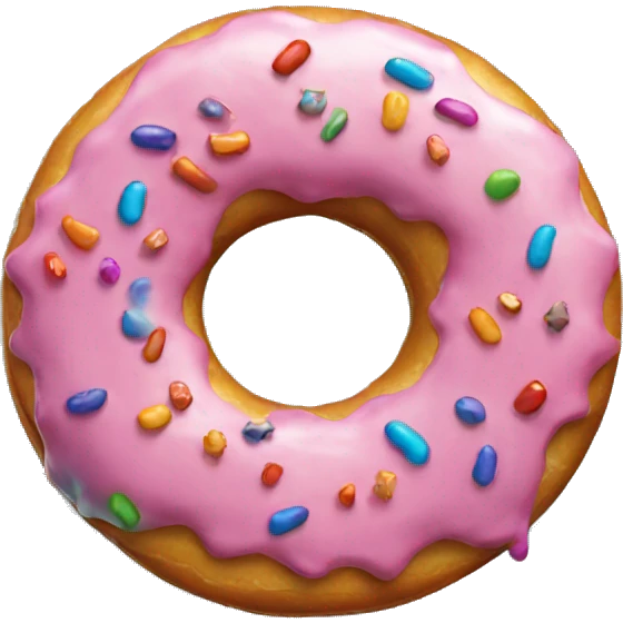 Rainbow donut emoji