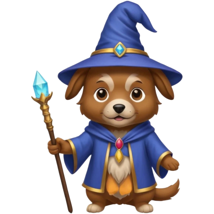 Dog wizard emoji