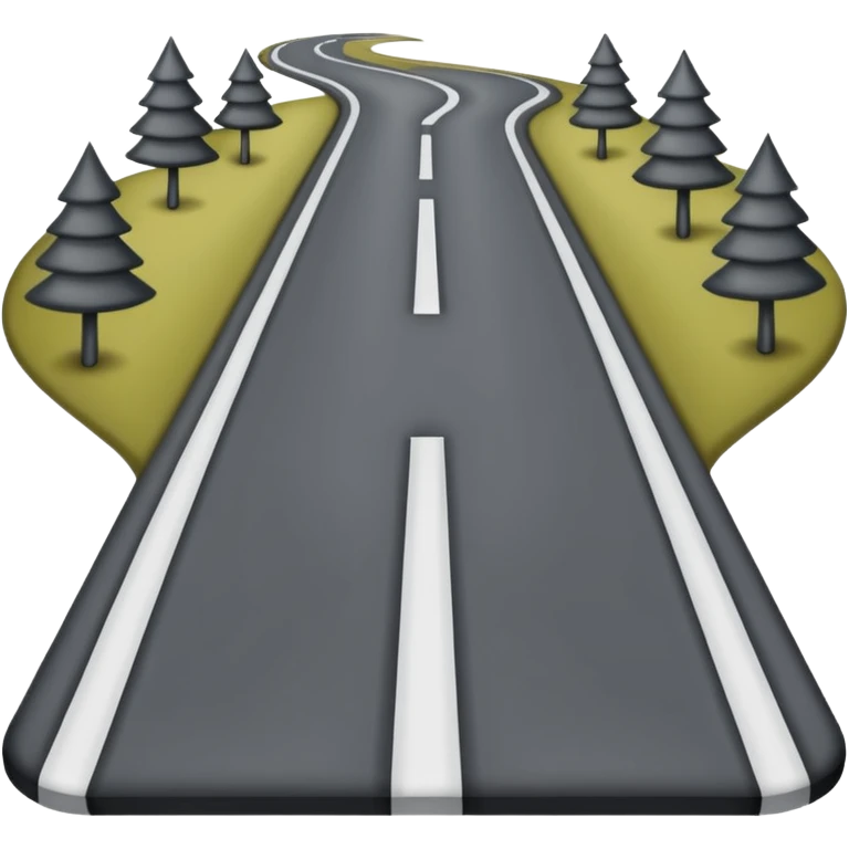 Forked regular road emoji