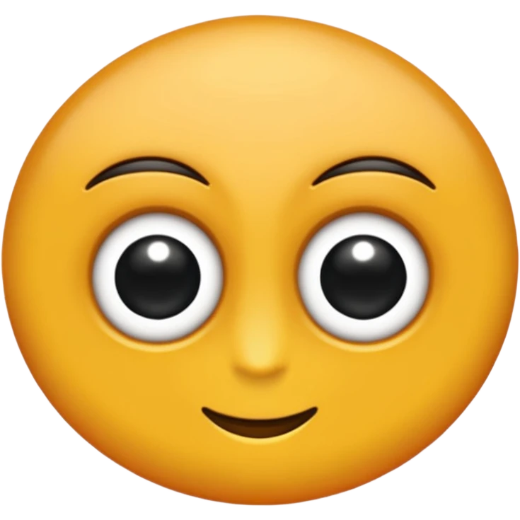 emoji, feuille d'érable couleur vermeille, deux yeux ronds noirs brillants emoji