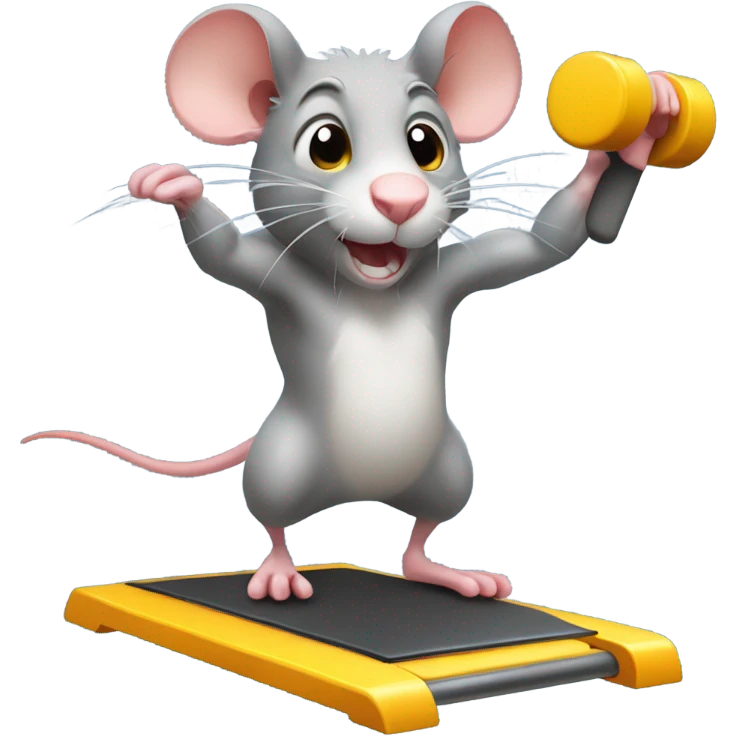 Rat in a gym emoji