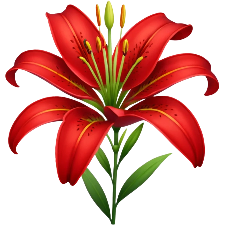 Red lily emoji
