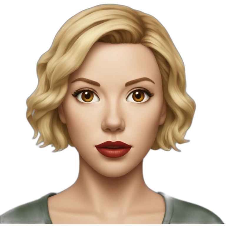 Photorealistic Scarlett Johansson emoji