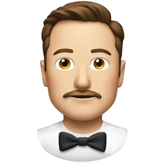 Elon musk with a mustache  emoji