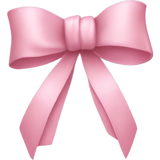 Light pink ribbon tied in bow emoji