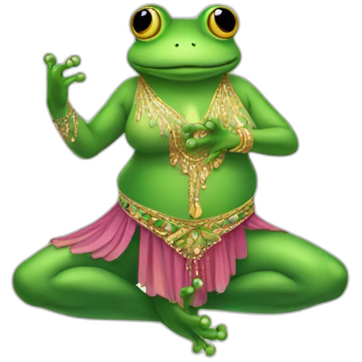 Bellydancer frog emoji