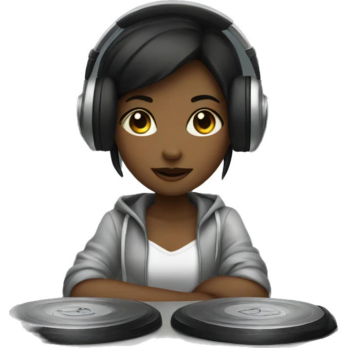 Girl in a dj booth  emoji