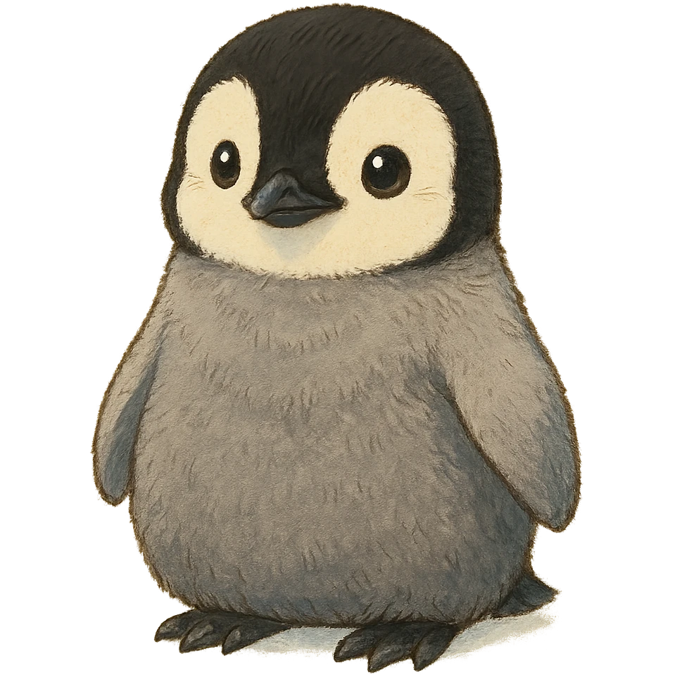 cute baby emperor penguin emoji