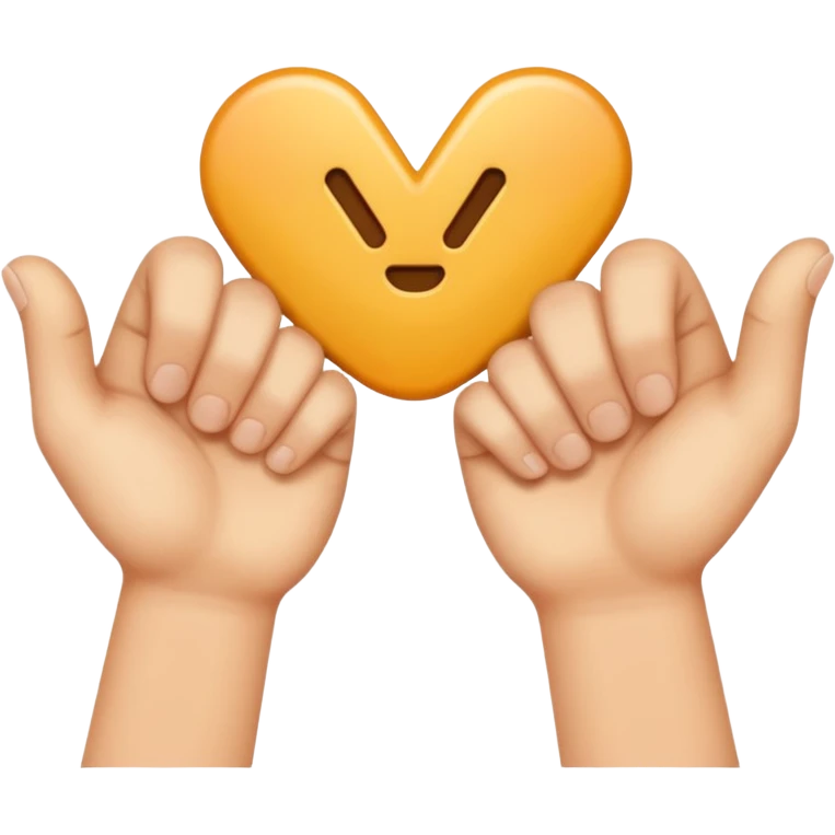 Les doigts des deux mains qui forme la lettre W emoji